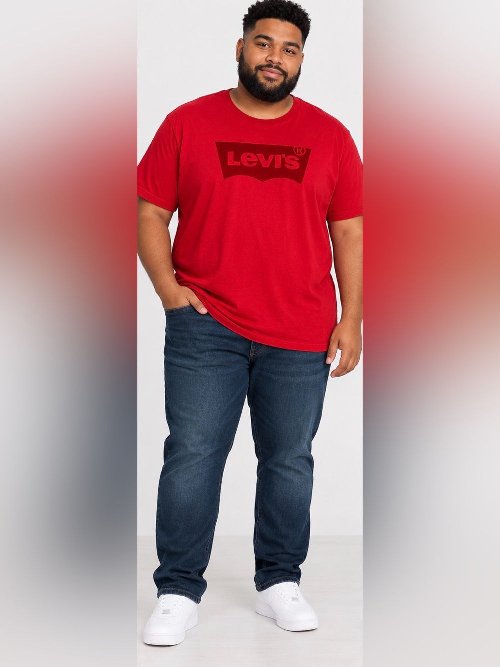Levi's Men's Red Short-Sleeve T-shirt 3X